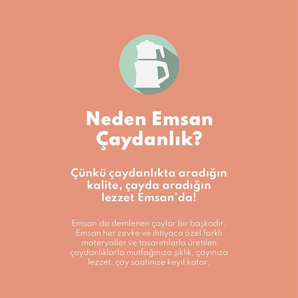 Emsan Soft Maxi İndüksiyon Tabanlı Çaydanlık Takımı 1.2-2.5Lt görseli 4