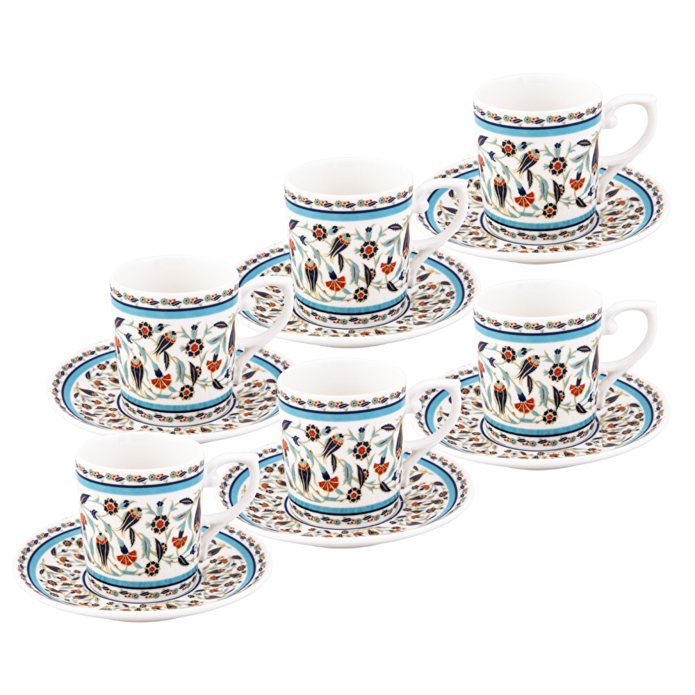 Emsan Tulipa 6 Kişilik Kahve Fincan Takımı 80 ml görseli 1