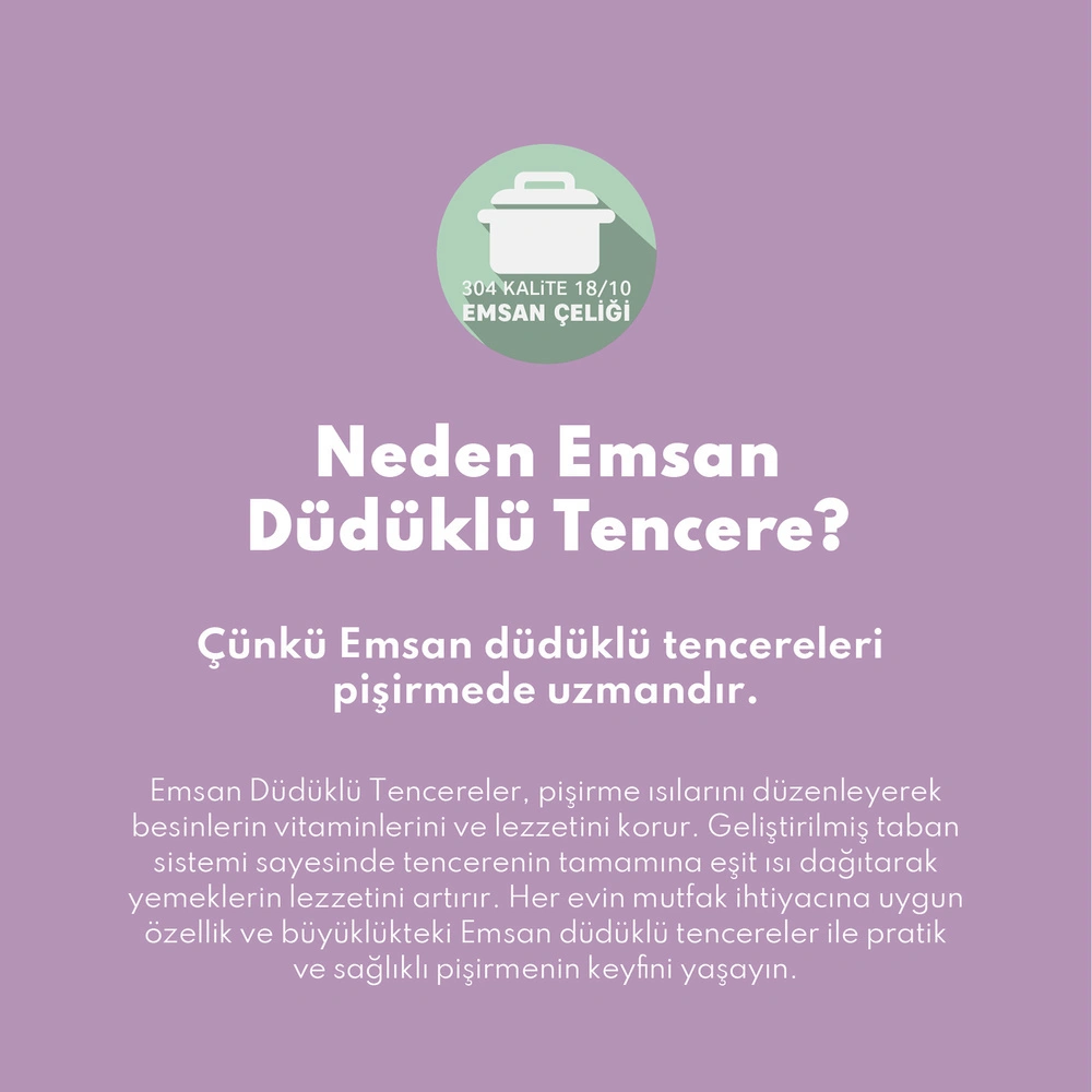 Emsan Innocook Düdüklü Tencere Seti Kırmızı 4+6,5 Lt görseli 3