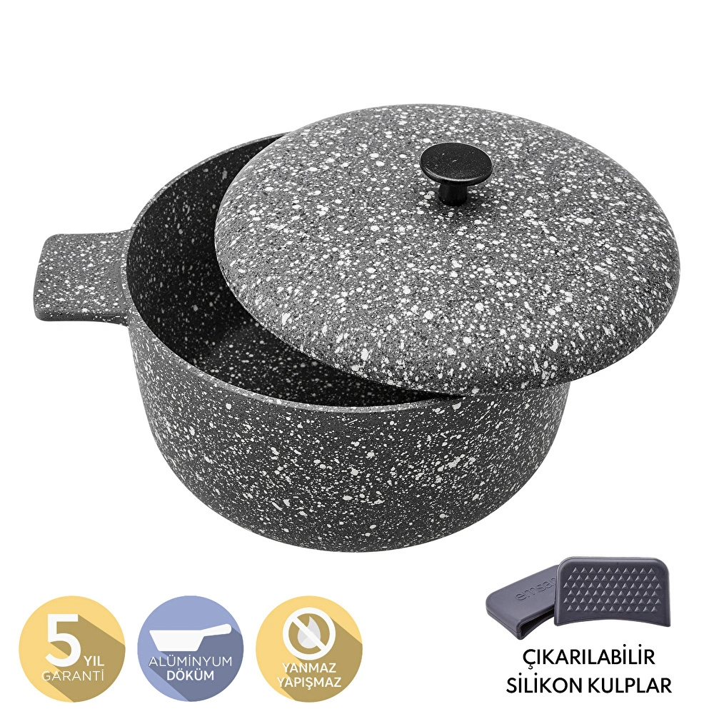 Emsan Perge Döküm Derin Tencere 24 cm görseli 2