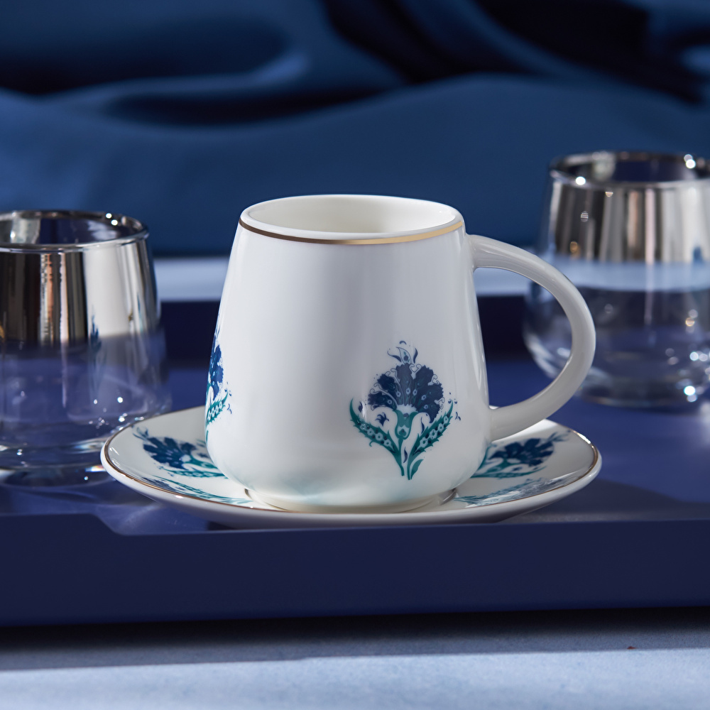 Emsan Gülbahar 6 Kişilik Double Kahve Fincan Takımı 90 ml görseli 2