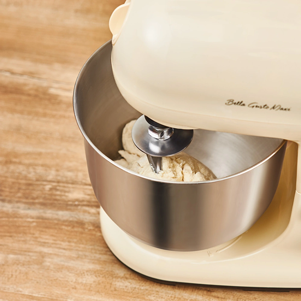 Emsan Bella Gusto Maxi Krem Kıyma Çekme /Sucuk-Sosis/İçli Köfte Aparatlı/Smooth Hazneli Hamur Yoğurma Makinesi 1300W 5L görseli 8