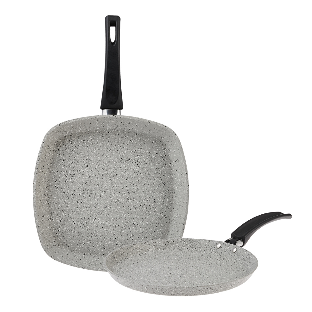 Emsan Premium Granit Grey Krep Grill Seti görseli 3