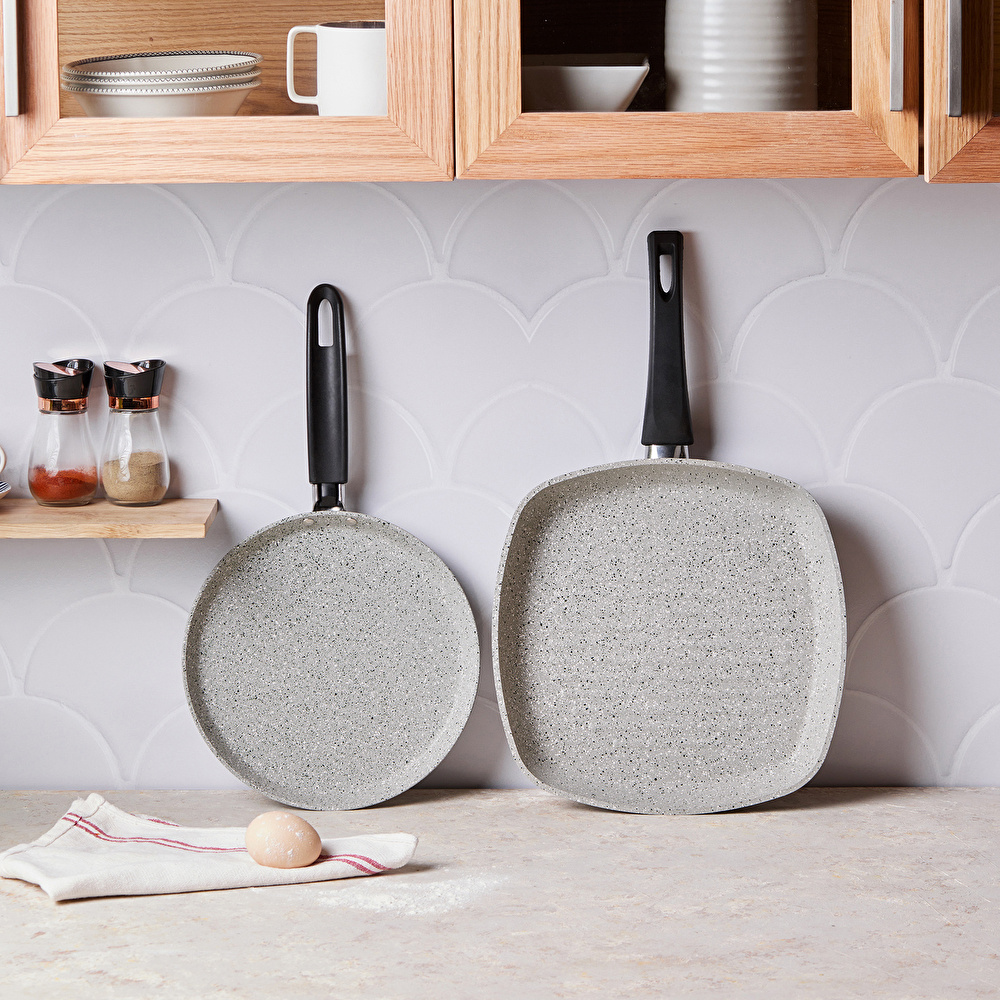 Emsan Premium Granit Grey Krep Grill Seti görseli 2