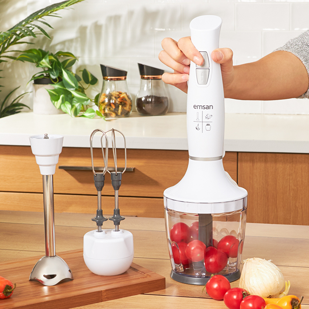 Emsan Magic Power Midi 4'lü Blender Seti Beyaz görseli 2