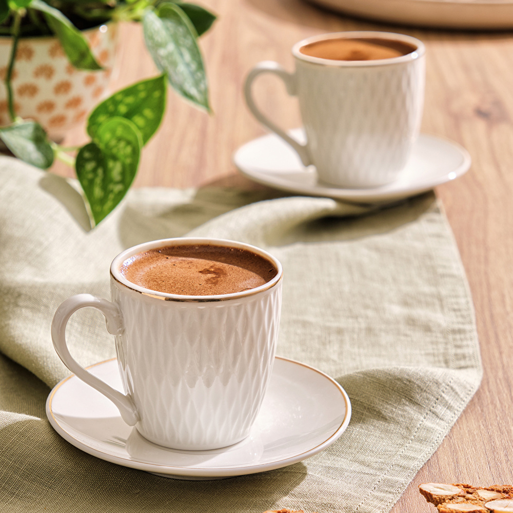 Emsan Lora 6 Kişilik Kahve Fincan Takımı 90 ml görseli 6
