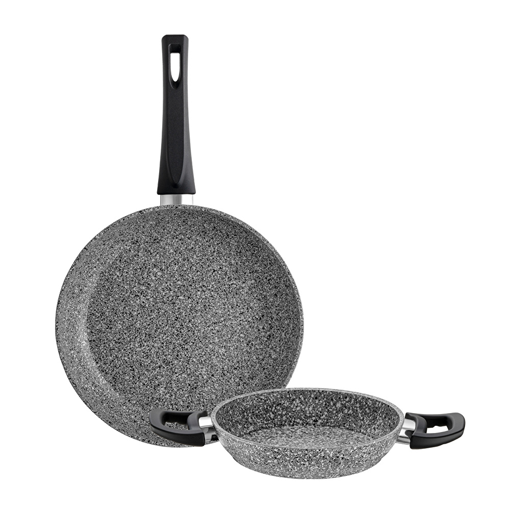 Emsan Lucca 2 Parça Tava Sahan Seti Gri Mavi 18-24 cm görseli 2