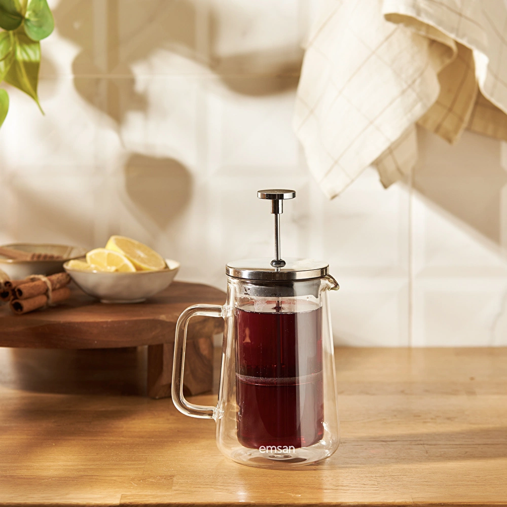 Emsan Double Glass French Press 350 ml görseli 1