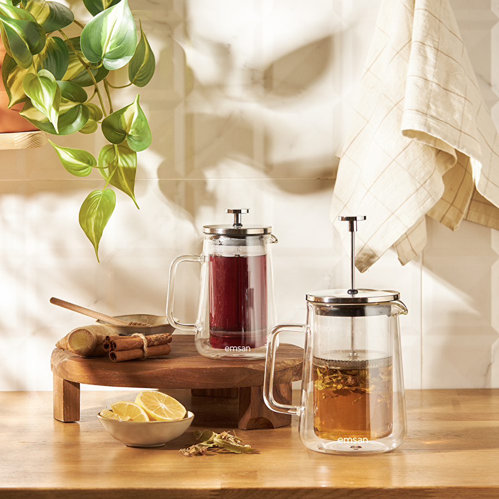 Emsan Double Glass French Press 350 ml görseli 6