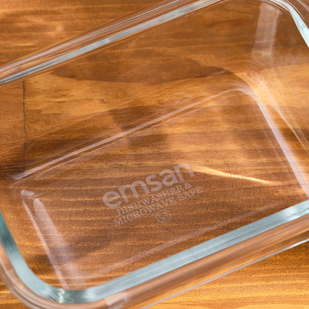 Emsan Soft 640 ml Borosilikat Saklama Kabı görseli 4