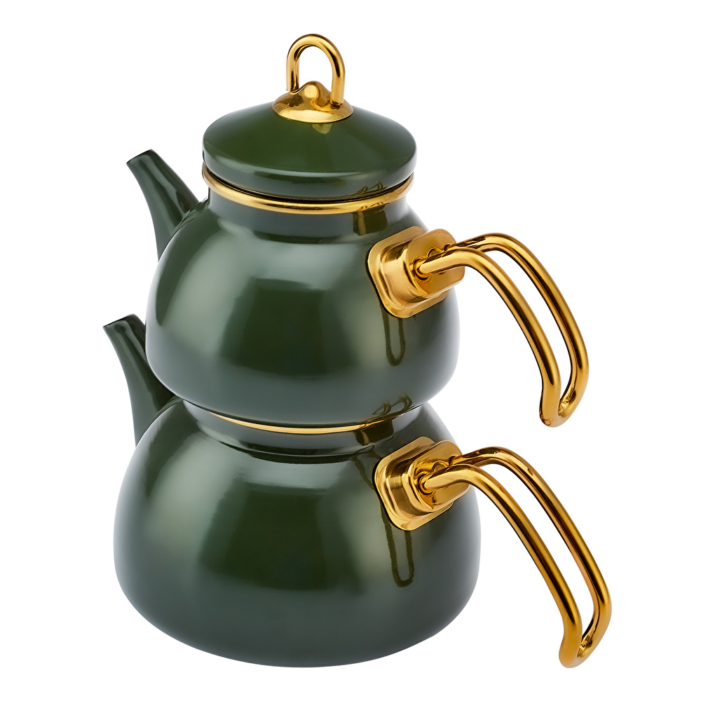 Emsan Artisan Mini Emaye Çaydanlık Yeşil görseli 4