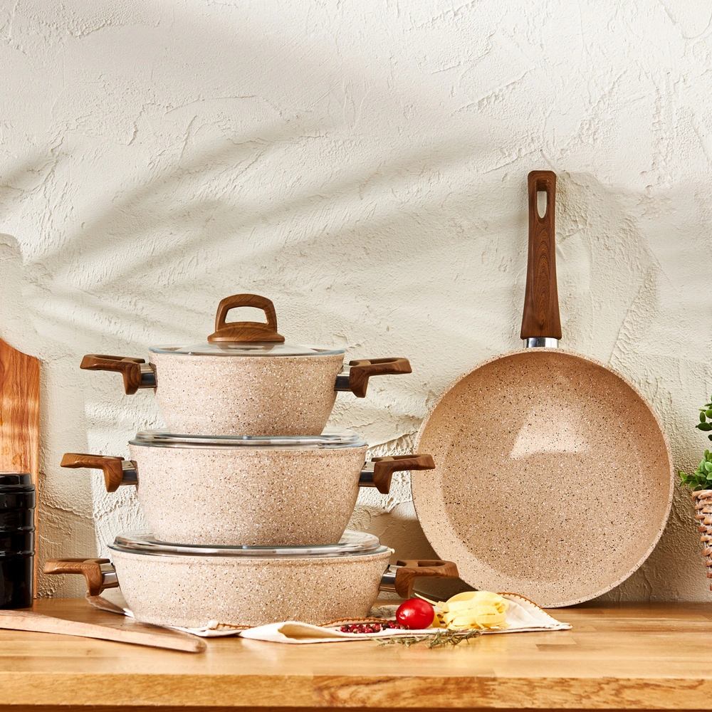 Emsan Royal Natural 7 Parça Tencere Seti görseli 3
