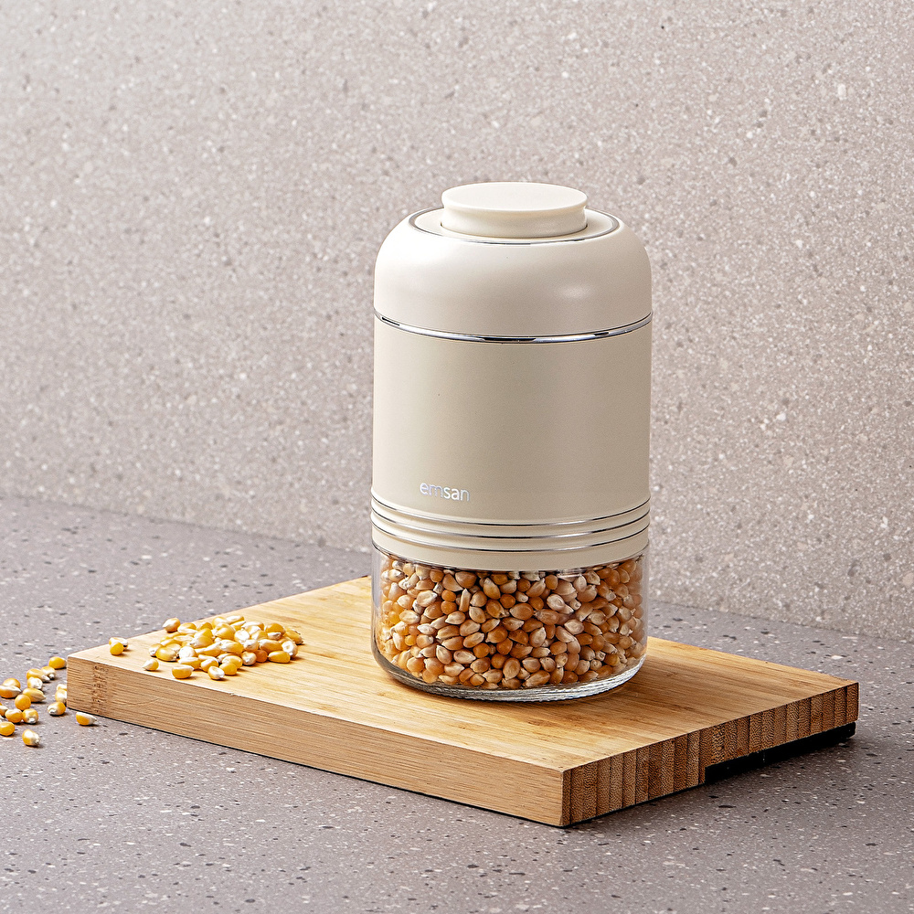 Emsan Moko 650 Ml Saklama Kavanozu Ekru görseli 1