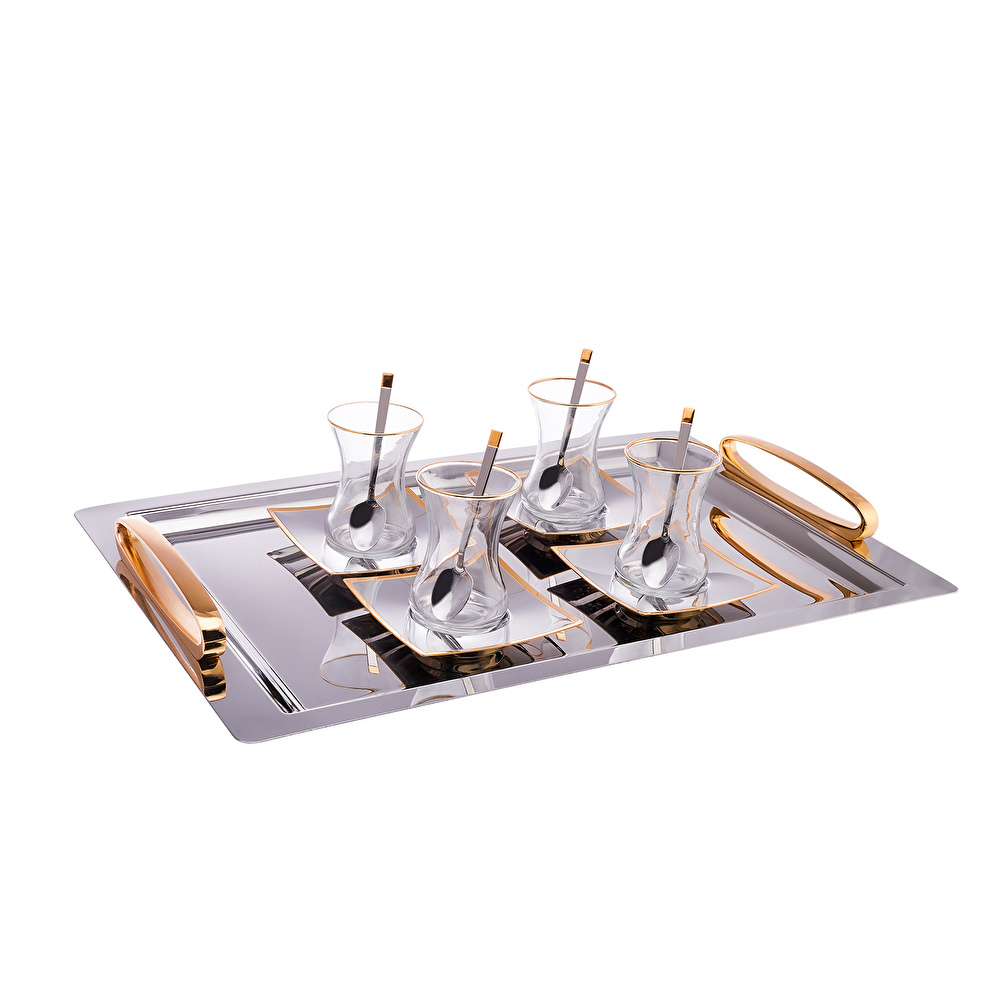 Emsan Lukas 19 Parça Çay Seti 125 ml Gold görseli 2