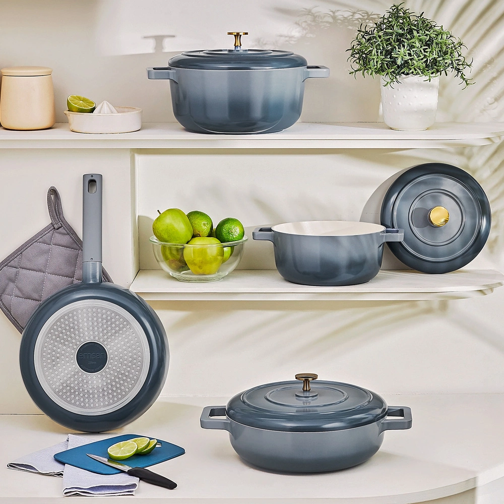 Emsan Blue Royal 7 Parça Tencere Seti görseli 2