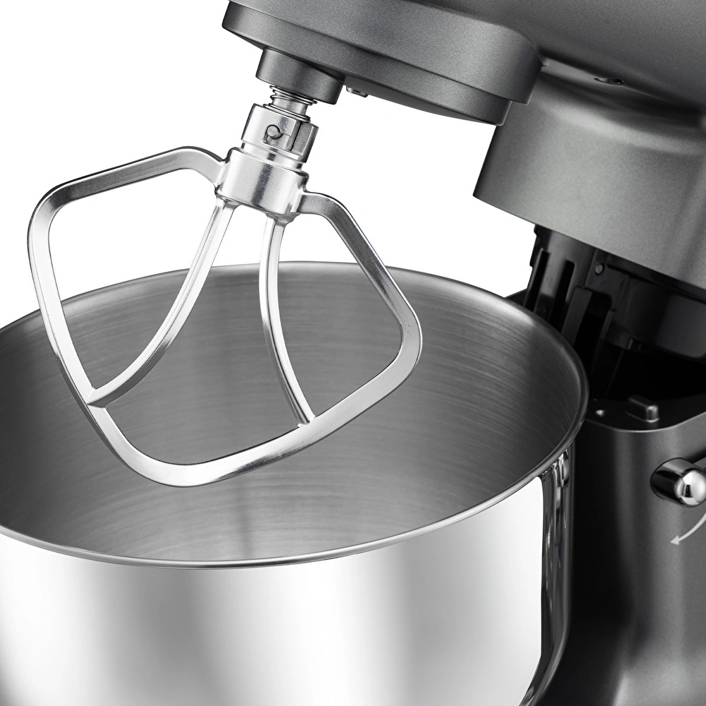 Emsan Bella Gusto Comfort Kıyma Çekme Aparatlı Hamur Yoğurma Makinesi Gri 1300W 5,5L görseli 8