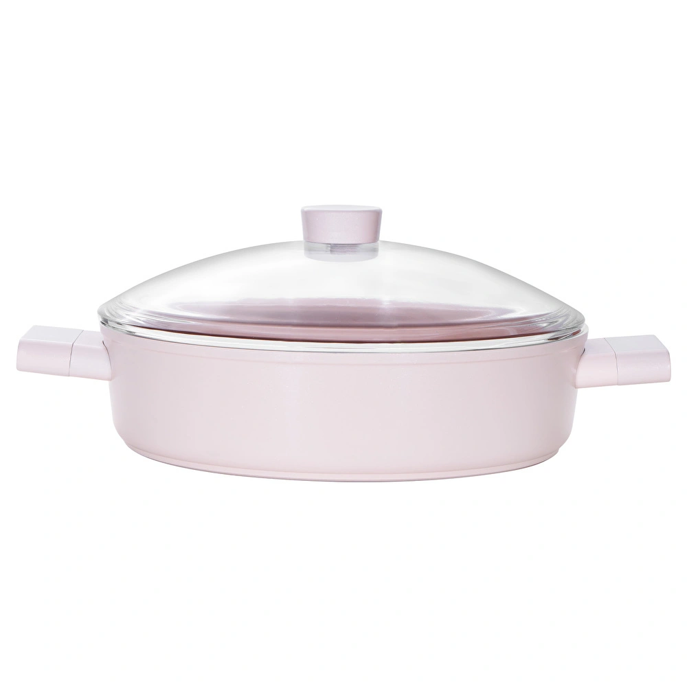 Emsan Swiss Crystal Karnıyarık Tenceresi Pembe 30 cm görseli 5