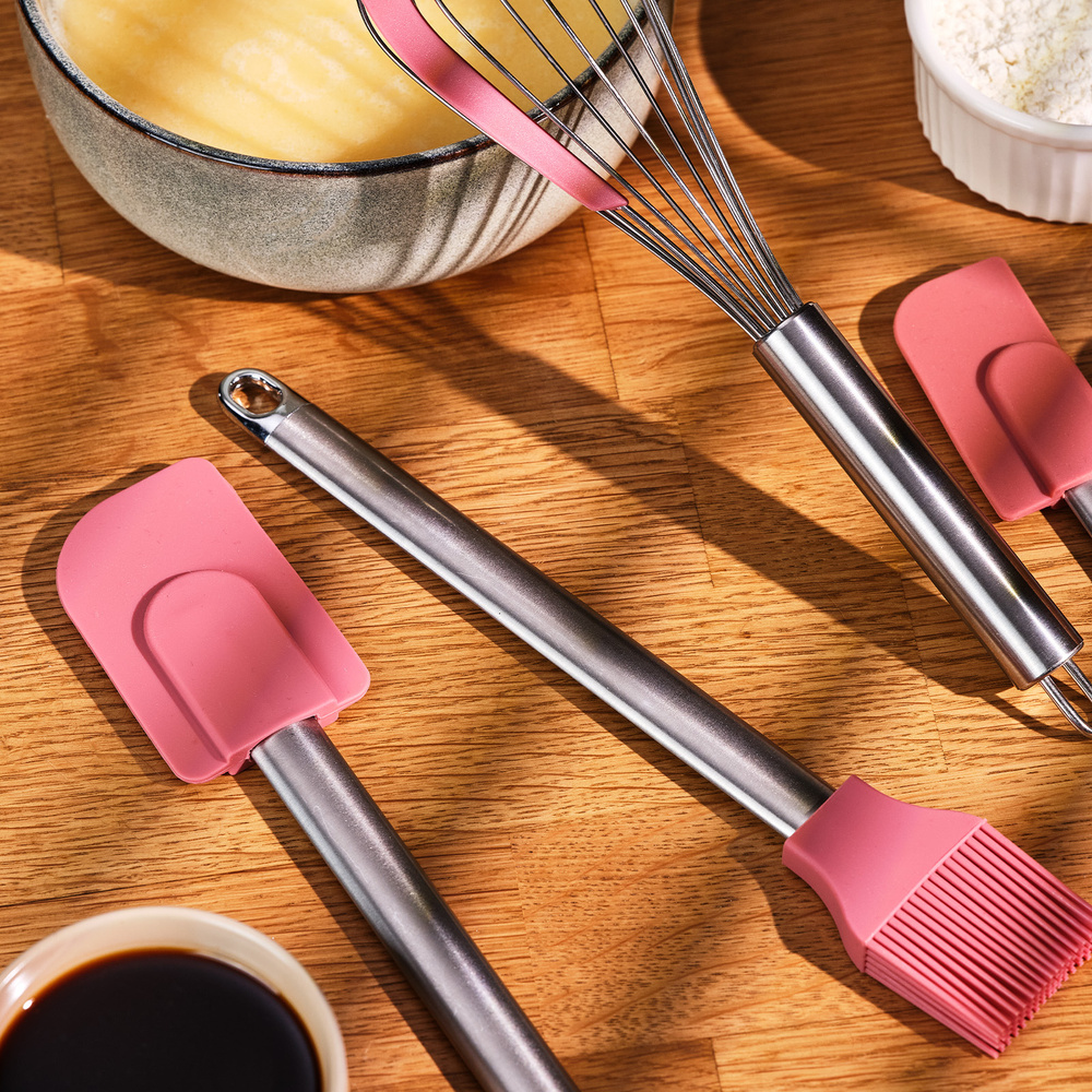 Emsan Bakery 4 Parça Pasta Hazırlık Seti Pembe görseli 3