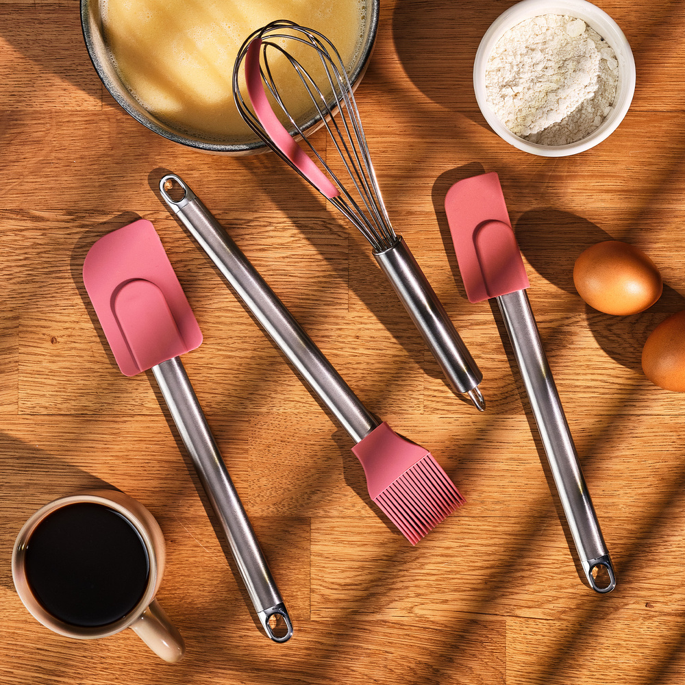 Emsan Bakery 4 Parça Pasta Hazırlık Seti Pembe görseli 1