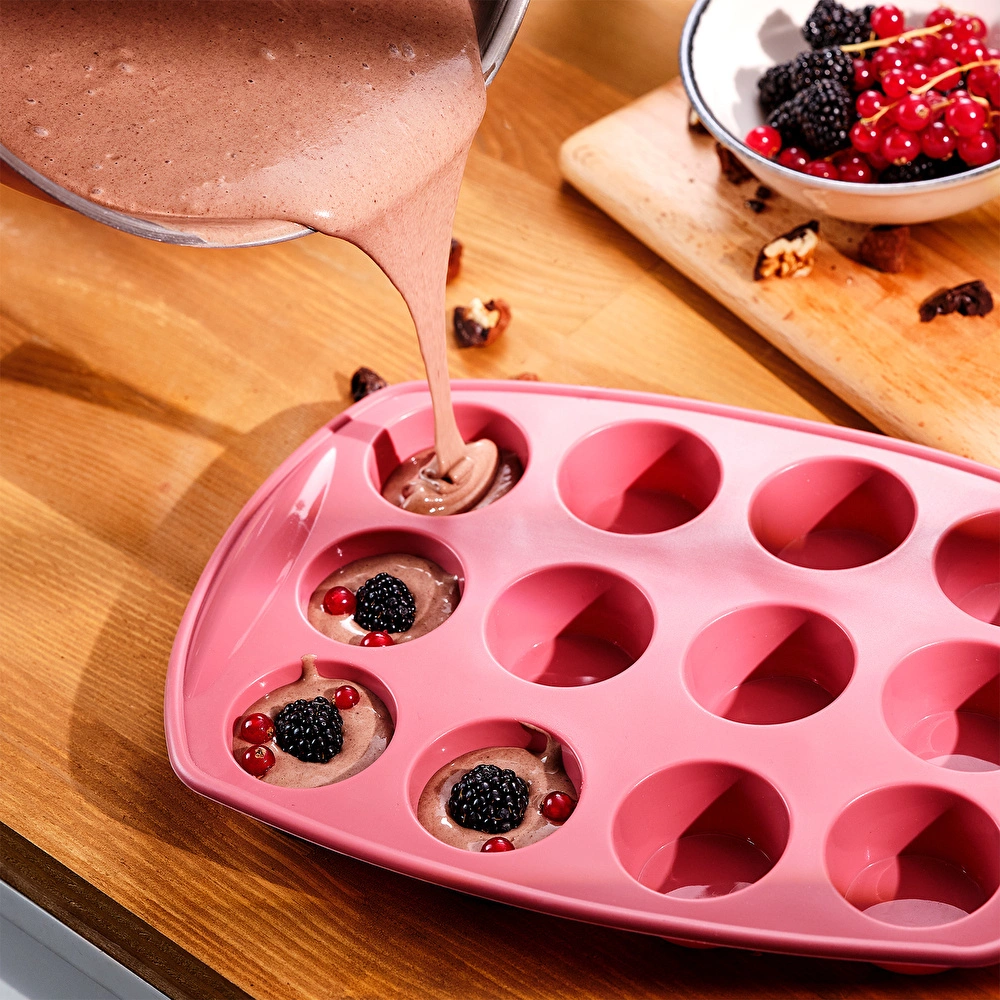 Emsan Silikon Muffin Kalıbı Pembe görseli 2