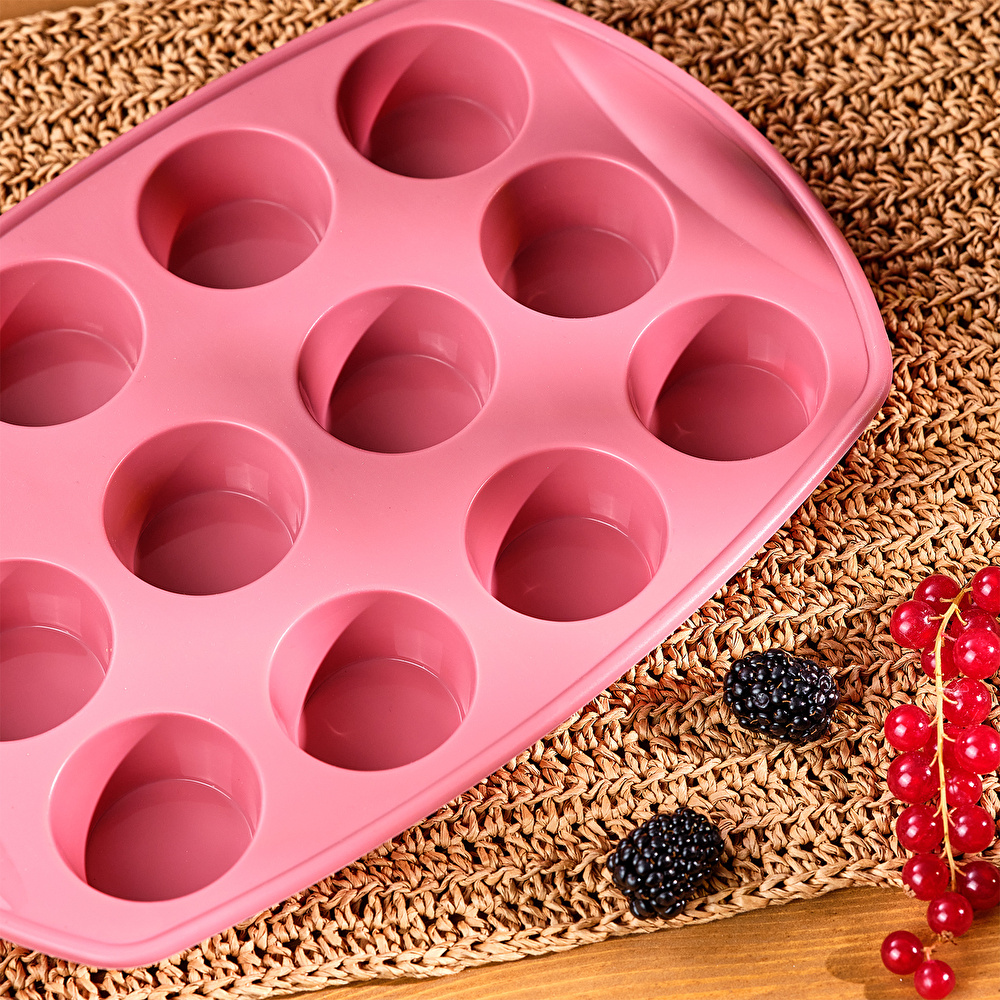 Emsan Silikon Muffin Kalıbı Pembe görseli 3