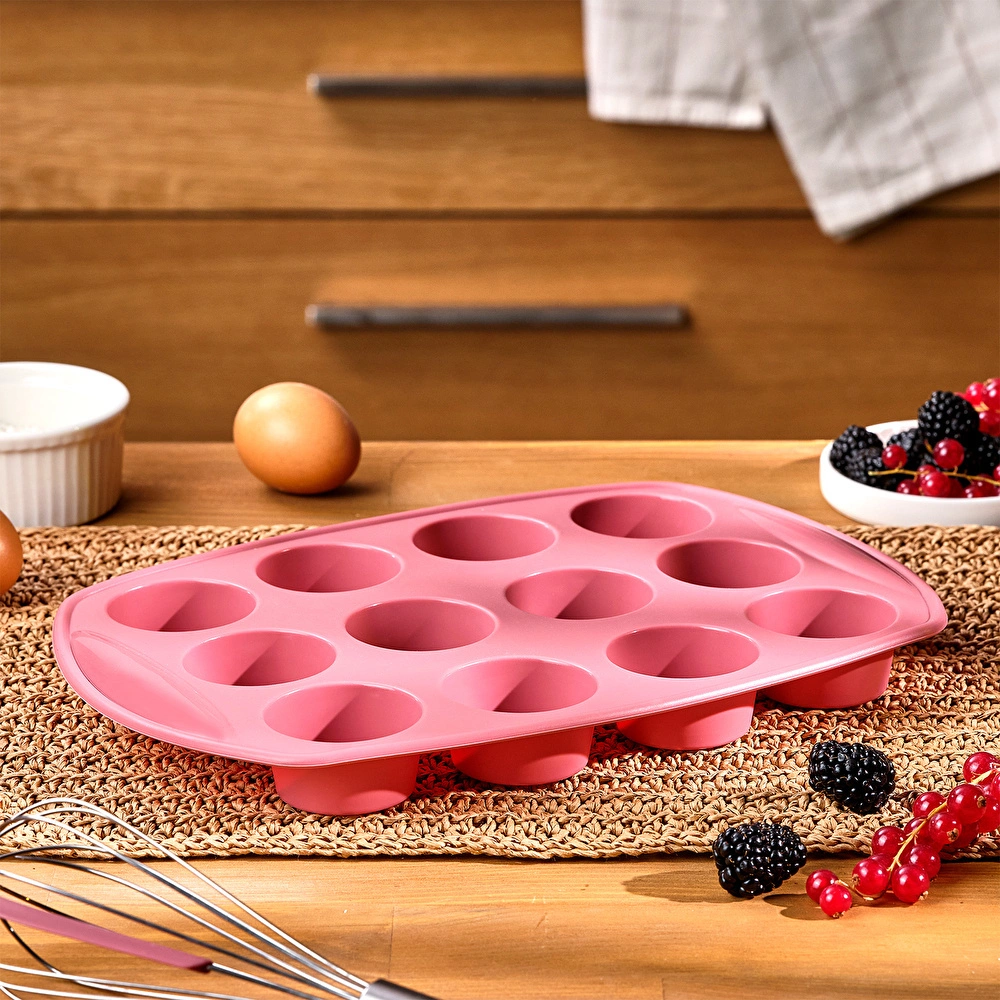 Emsan Silikon Muffin Kalıbı Pembe görseli 1