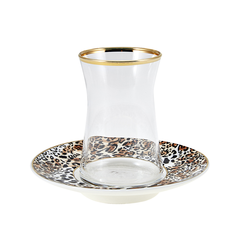 Karaca Leopard 6 Kişilik Çay Seti görseli 1