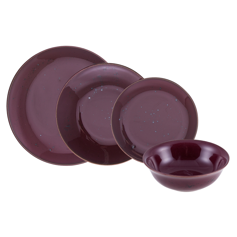 Karaca Maroon 6 Kişilik Yemek Takımı görseli 1