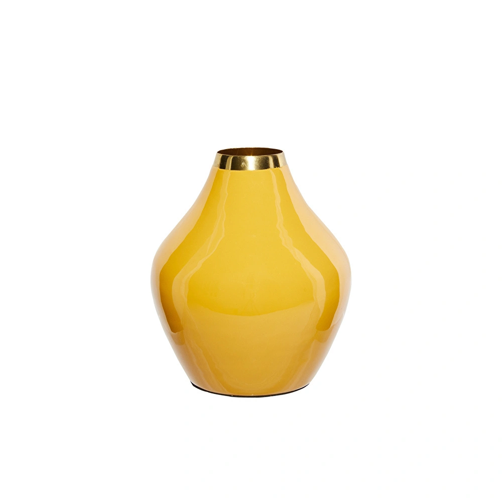 Karaca Glore Vazo 19x17 cm Sarı görseli 1