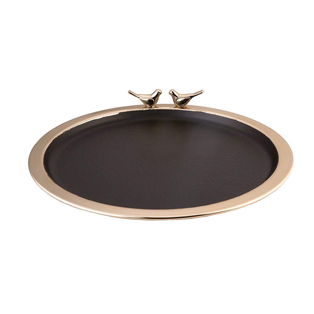 Karaca Black Birdy 31 cm Yuvarlak Tepsi görseli 1