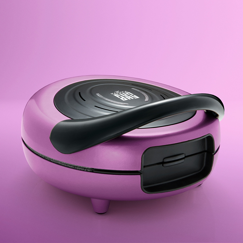 Karaca Funday Glossy Violet Çıkarılabilir Plakalı Waffle Makinesi 1000W görseli 1