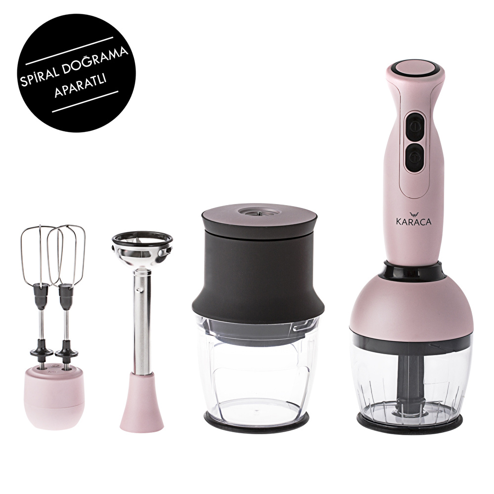 Karaca Blendfit Spiral Sebze Doğrayıcı 4 in 1 Set PinkGold görseli 6