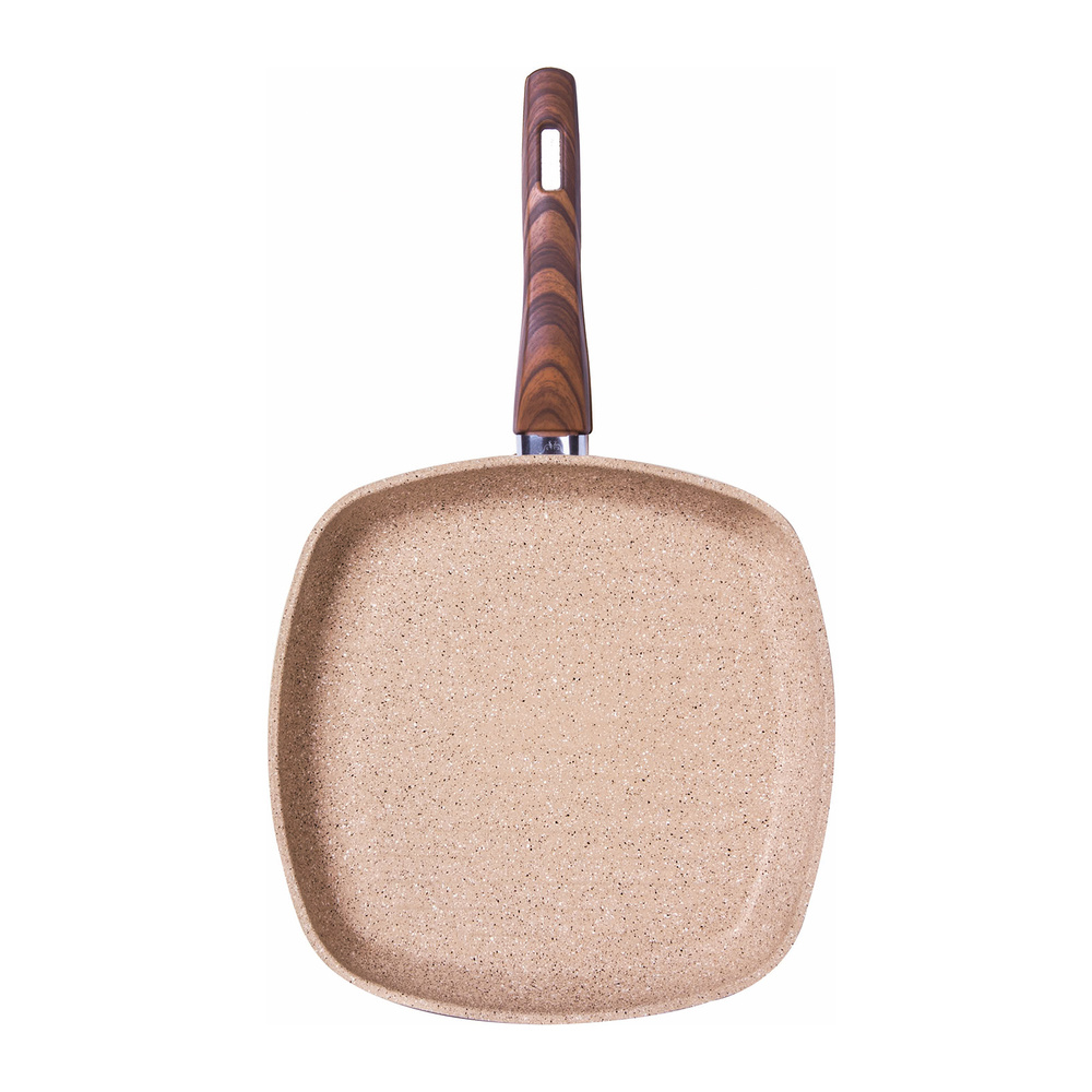 Karaca Brown Wood-Stone Bio Granit Grill 28 cm görseli 1