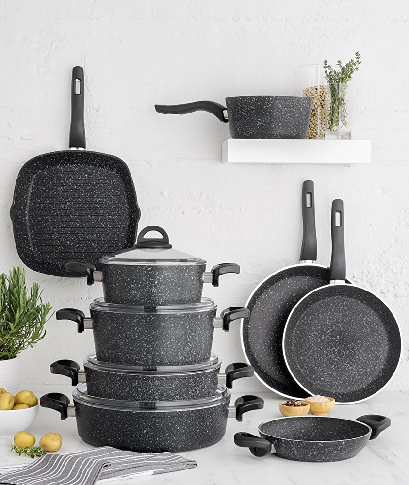 Karaca Dark Stone Biogranit Pilav/Karnıyarık Tencere 30 cm görseli 2