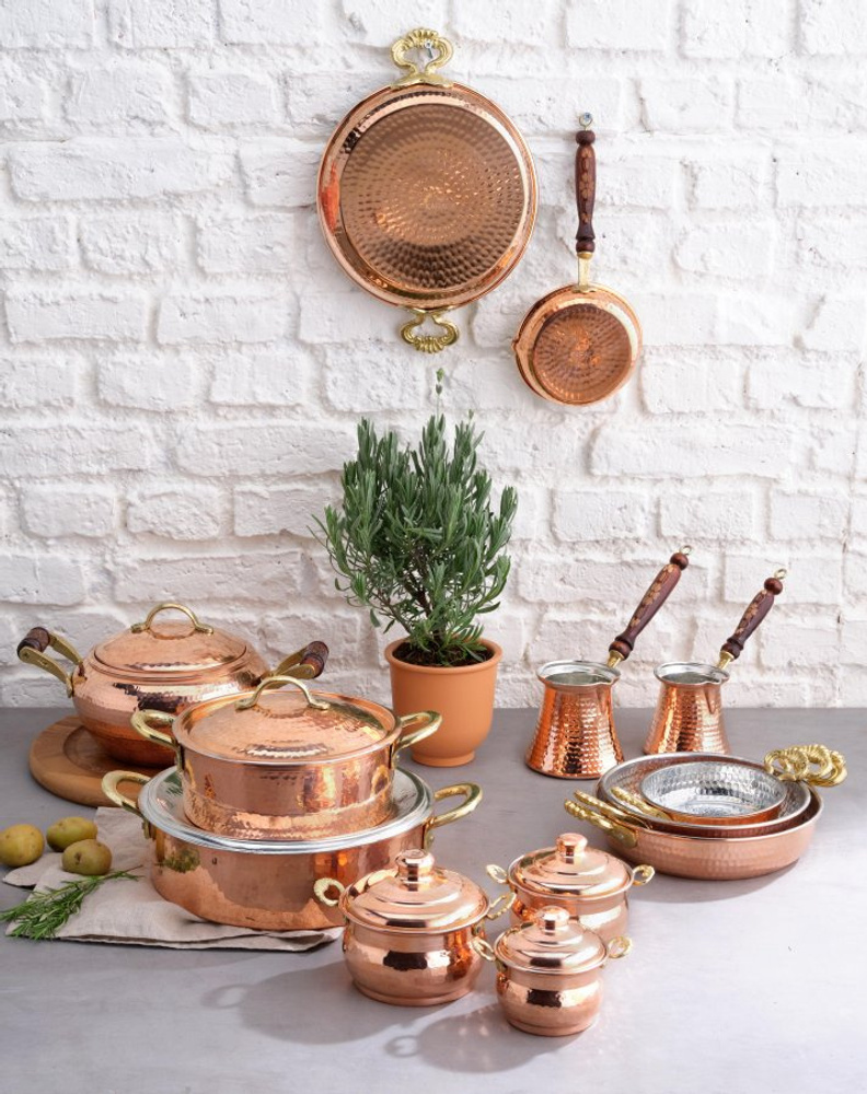 KARACA MESOPOTAMIA BAKIR MİNİ TENCERE 8 CM görseli 5