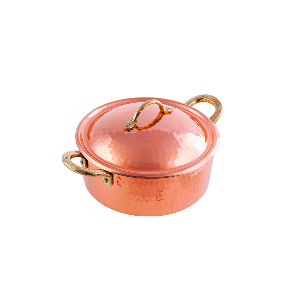KARACA MESOPOTAMIA BAKIR PİLAV TENCERESİ 18 CM görseli 6
