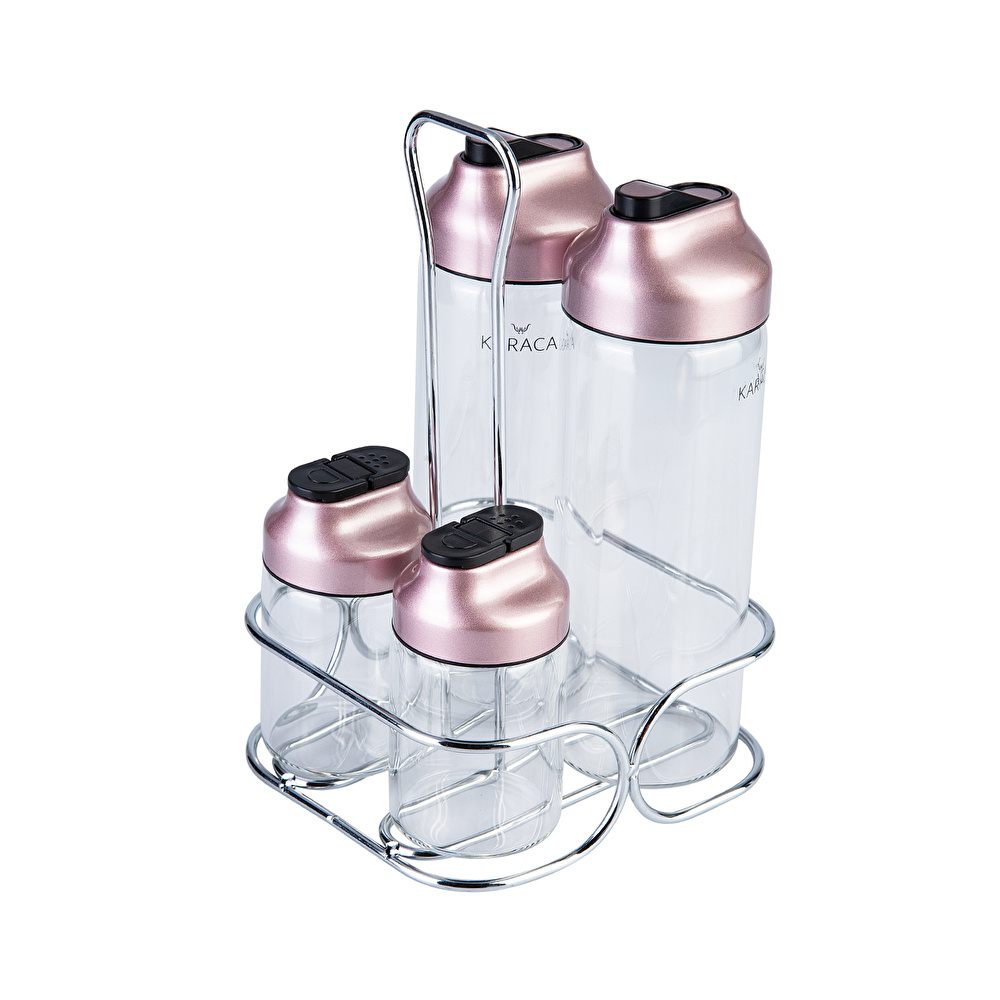 Karaca Dimple Rosegold 5 Parça Cam Salata Seti görseli 3