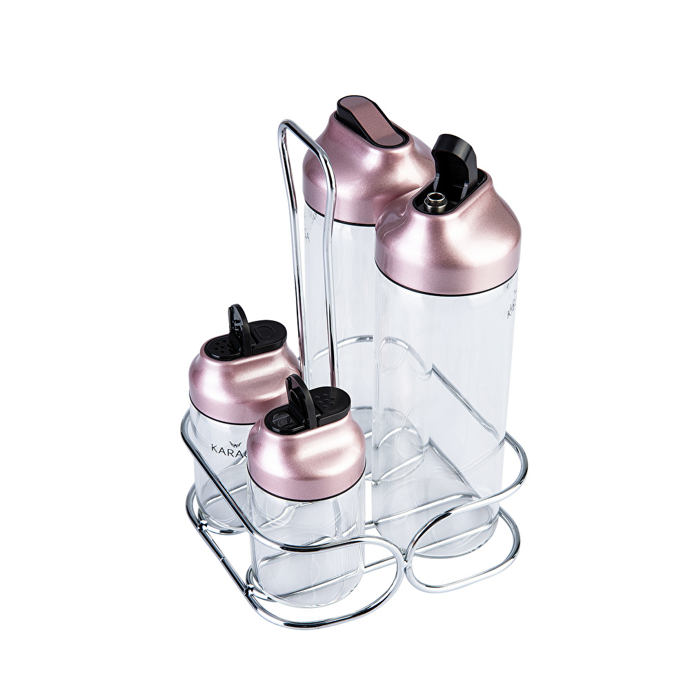 Karaca Dimple Rosegold 5 Parça Cam Salata Seti görseli 4