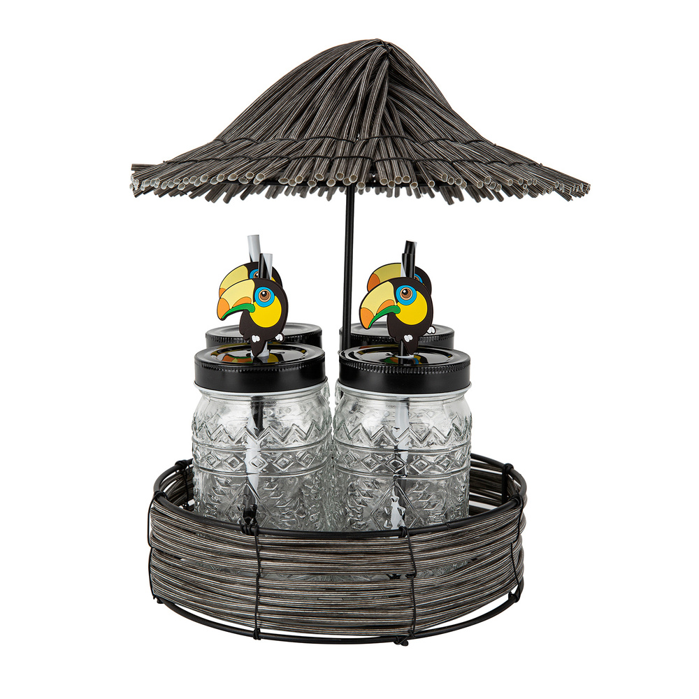 Karaca Toucan 4lü Çay Fincanı Seti Standlı Set görseli 4