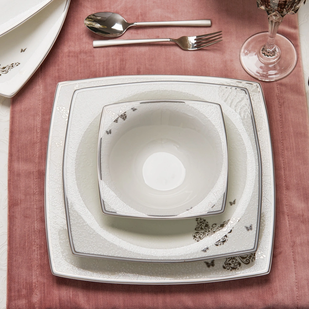 Karaca Fine Pearl Mariposa 86 Parça 12 Kişilik İnci Yemek Takımı görseli 1