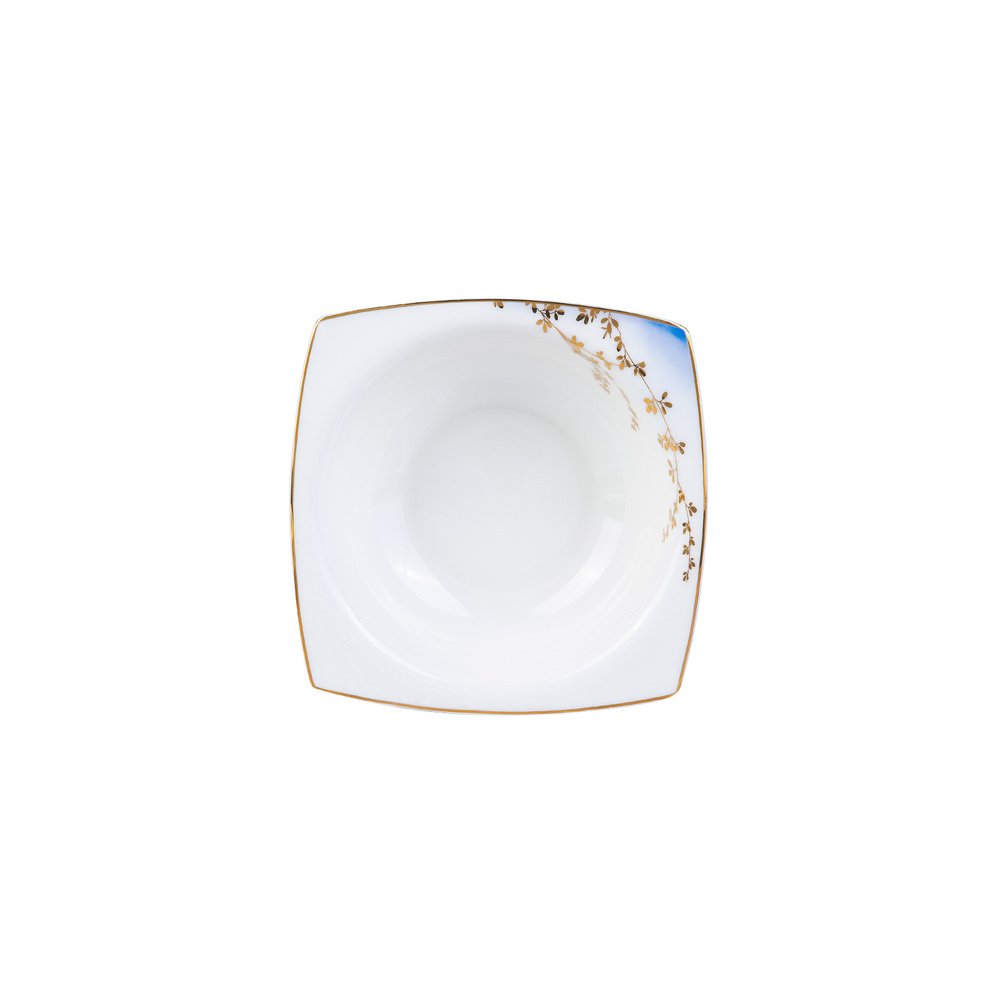 Karaca Fine Bone Blue Blush 60 Parça 12 Kişilik Yemek Takımı Kare görseli 7