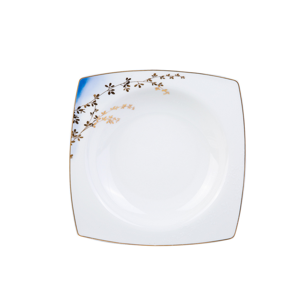 Karaca Fine Bone Blue Blush 60 Parça 12 Kişilik Yemek Takımı Kare görseli 10