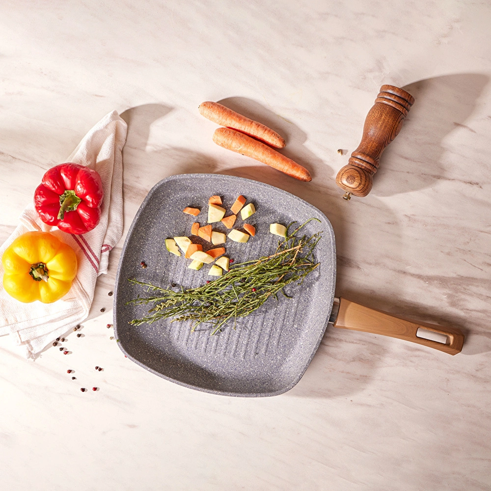 Karaca Silver Stone Biogranit Grill 28 cm görseli 2
