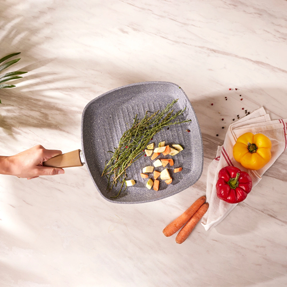 Karaca Silver Stone Biogranit Grill 28 cm görseli 3