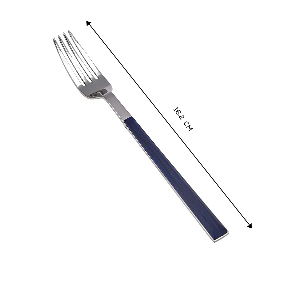Karaca Salzburg Tekli Tatlı Çatalı 16 cm İndigo görseli 2