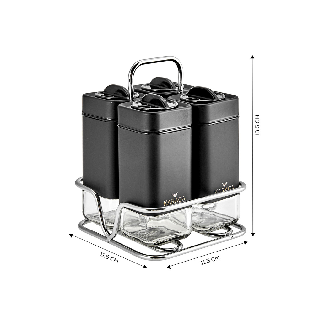 Karaca Avangart Black Gold 5 Parça Baharat Takımı görseli 2