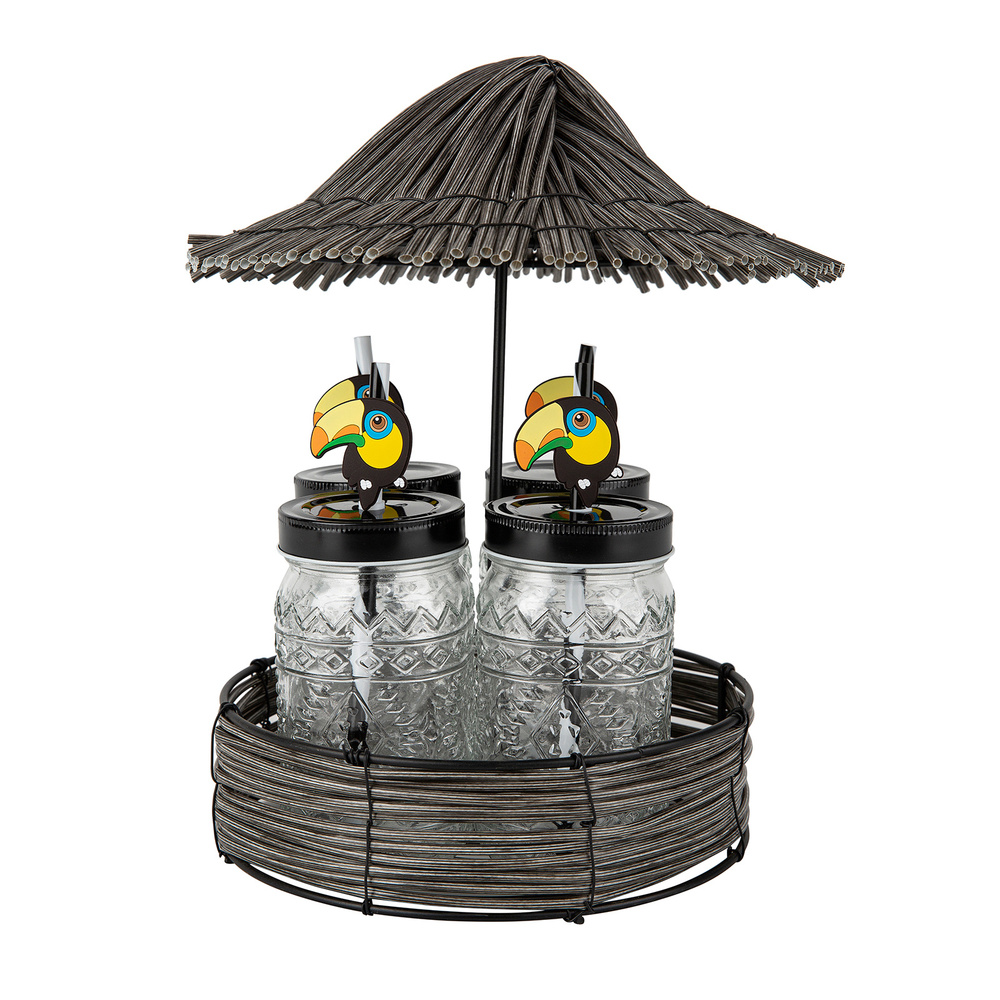 Karaca Toucan 4lü Çay Fincanı Seti Standlı Set görseli 3
