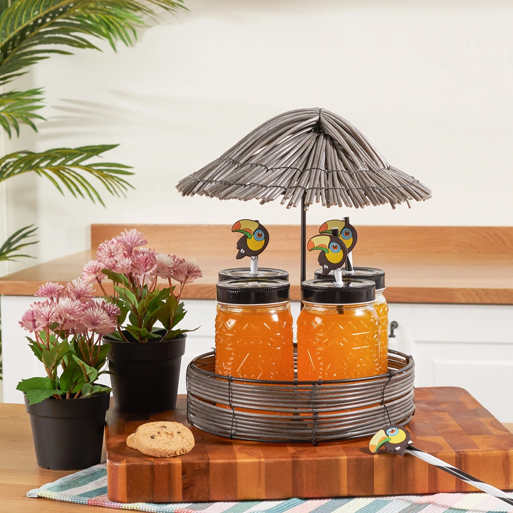 Karaca Toucan 4lü Çay Fincanı Seti Standlı Set görseli 1