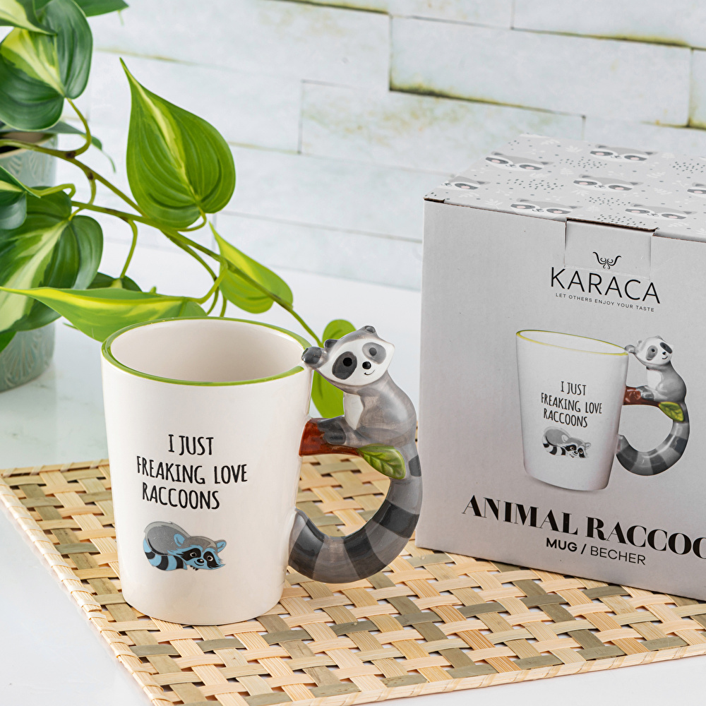 Karaca Animal Raccoon Mug Kupa görseli 2