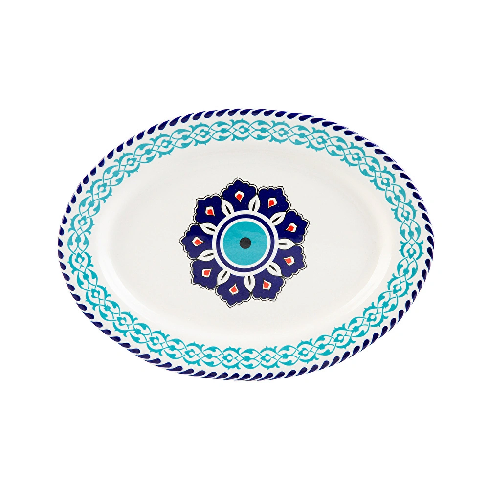 Karaca Mai Selçuklu Serisi Oval Tabak 36 cm görseli 1
